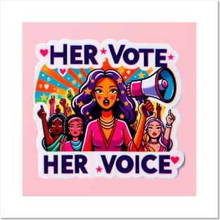 Her Vote, Her Voice - Women's Political Advocacy Posters and Art